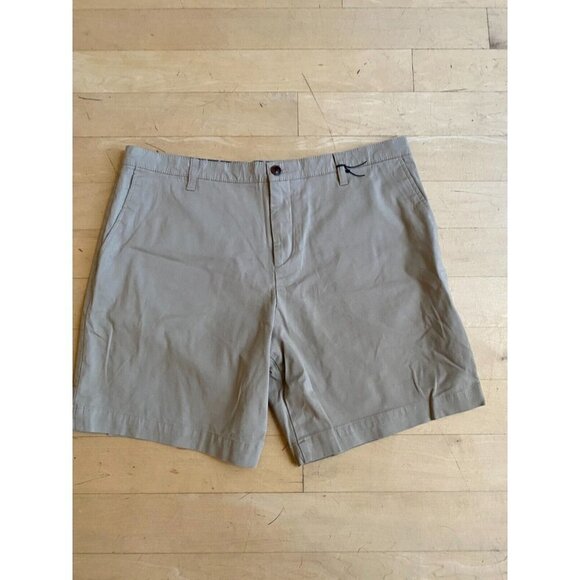 Ted Baker "fordo" flat front tan shorts men's sz 38 regular pockets - Picture 2 of 7
